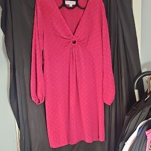 Maroon Women's cute Dress. Like new. Size Large